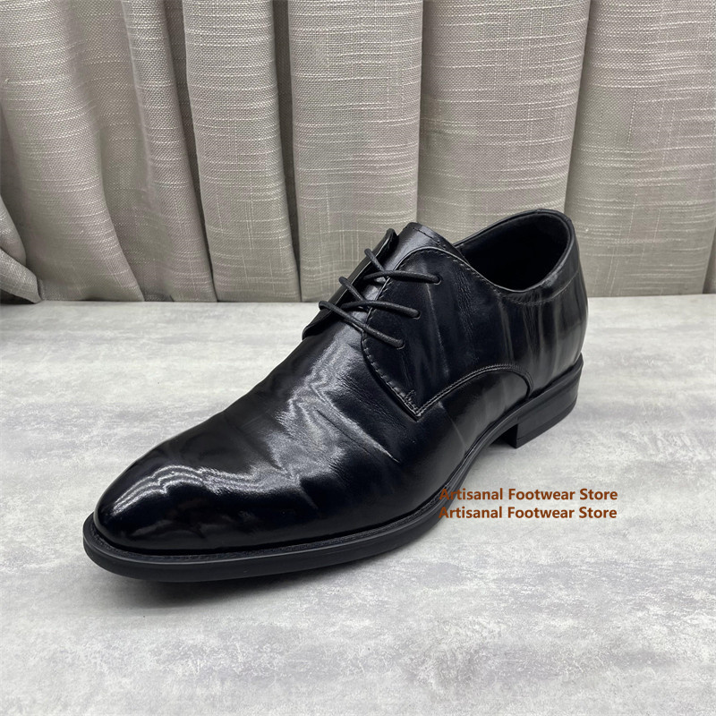 Men'S Formal Office Wear Shoes - 남성용 블랙 가죽 옥스퍼드 슈즈 클래식