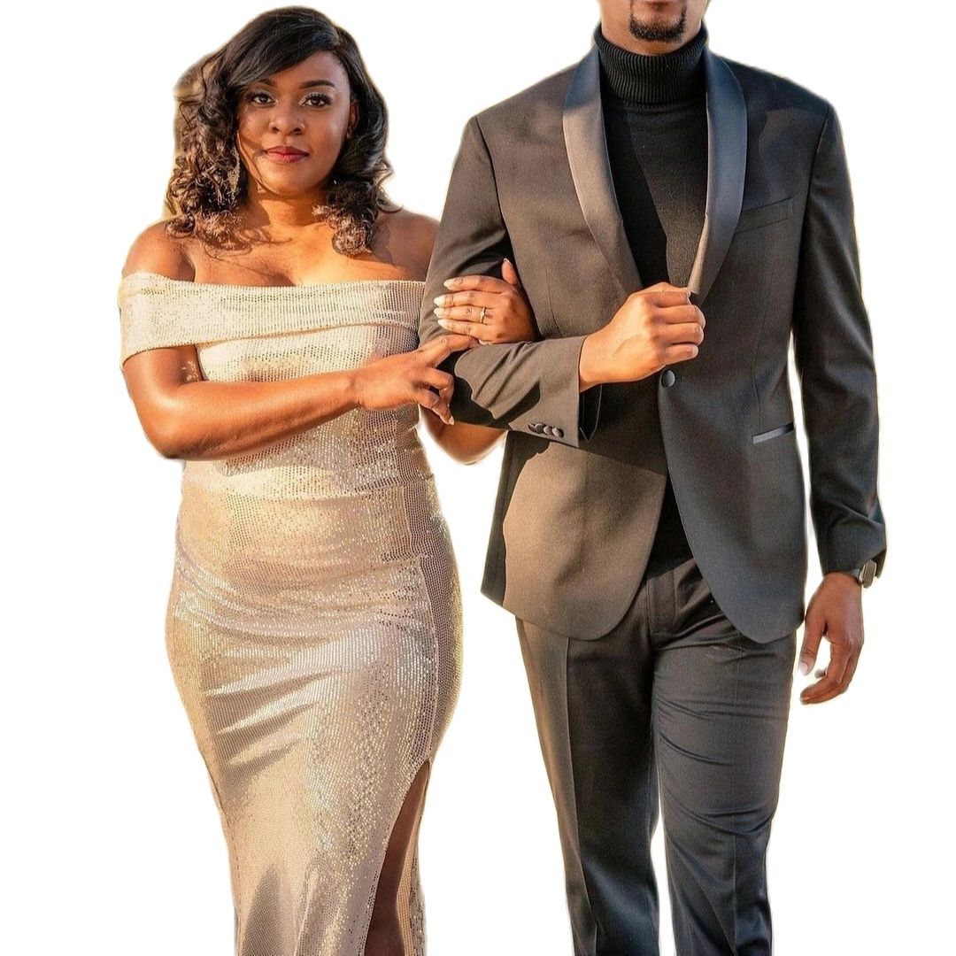 Men Formal Party Wear Dress - 짙은 회색 재킷 바지 남성 정장