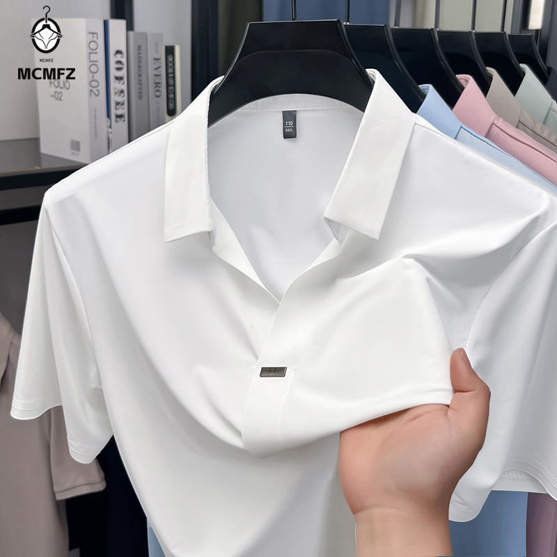Men Formal Wear Shirts - 심플 히든 바 클래스프 남성 플랫