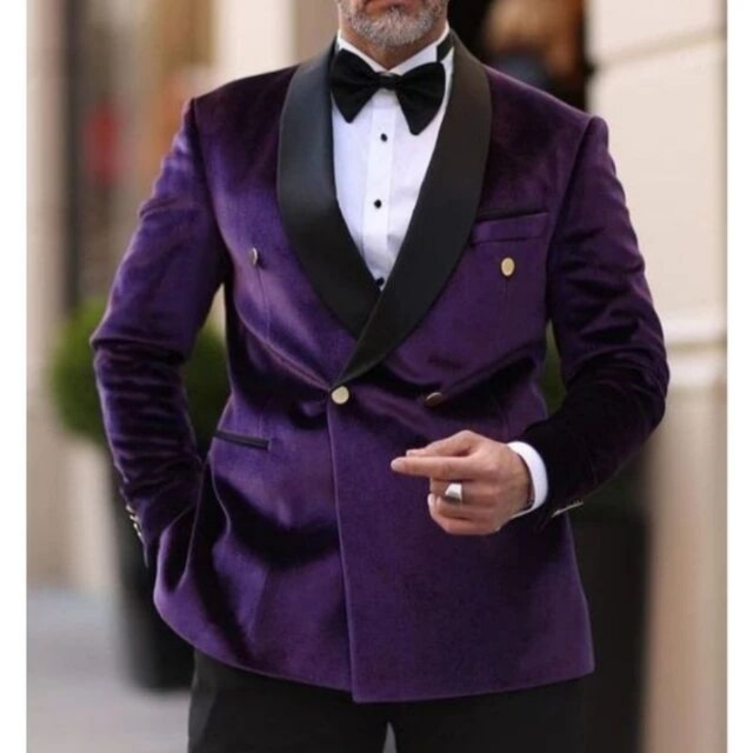 Men Formal Wear With Coat - XS-6XL 벨벳 웨딩 남성 정장 블레이저