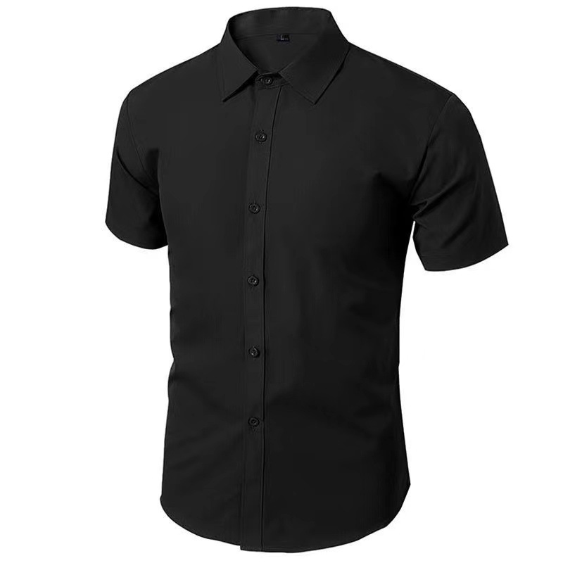 Men'S Gothic Formal Wear - 남성용 반팔 한국 스타일 슬림 비즈니스