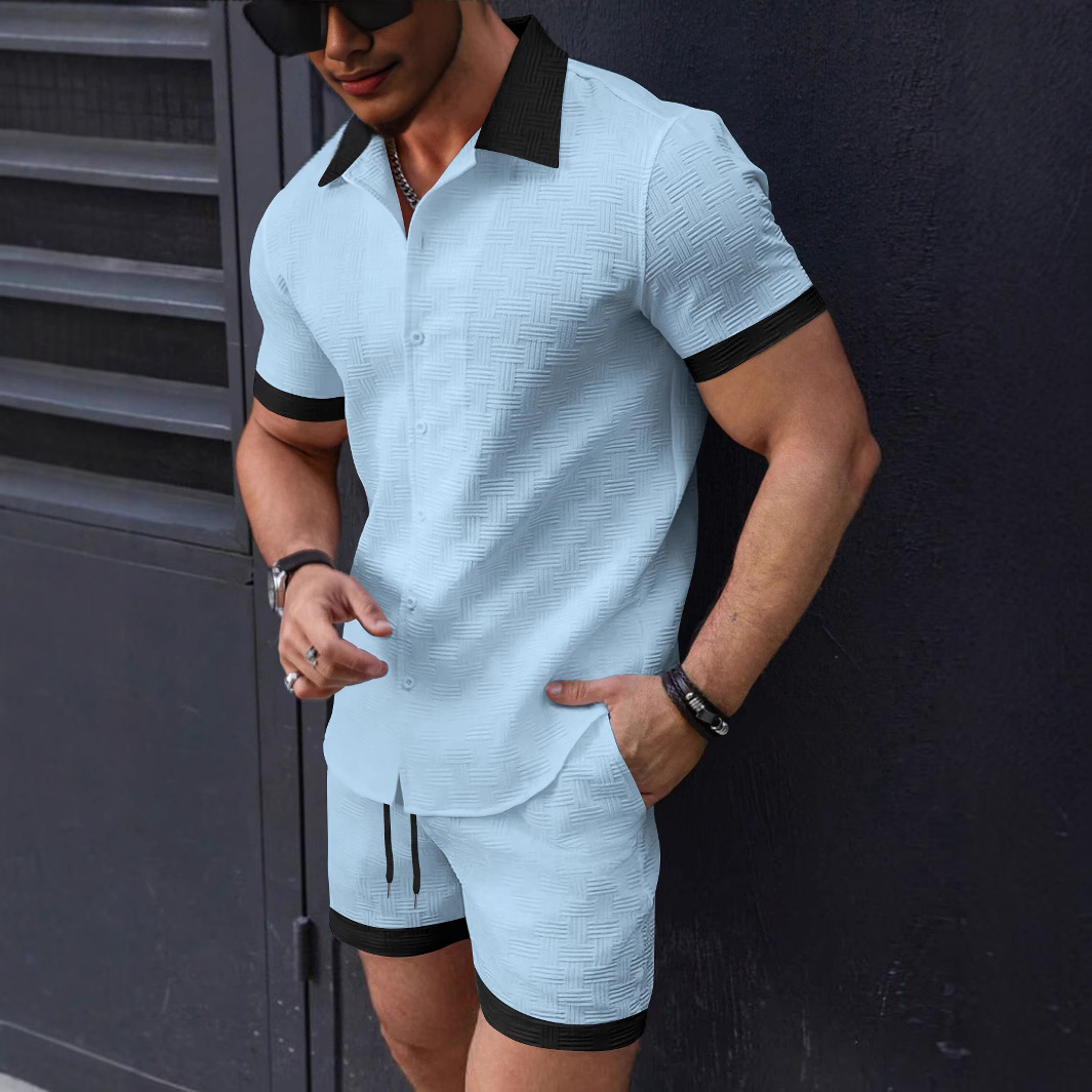 Men'S Formal Beach Wear - 매칭 세트 트렌드 남성 정장 린넨