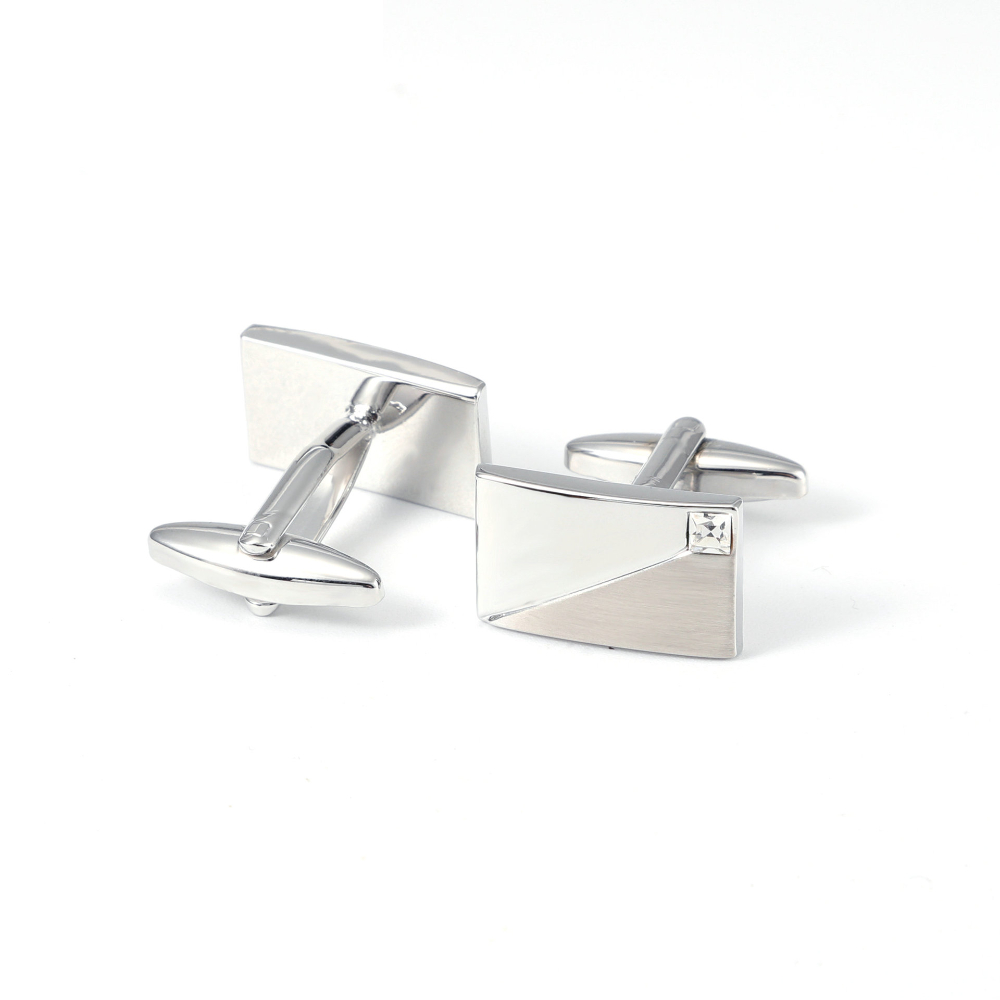 심플한 기하학적 다이아몬드 장식 커프스 단추와 타이 클 - Cufflinks Silver Set 리뷰 및 가격