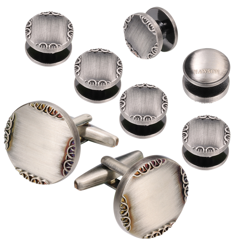 남성을 위한 새로운 고대 실버 컬러 커프스 단추 및 스 - Cufflinks Silver Set 리뷰 및 가격