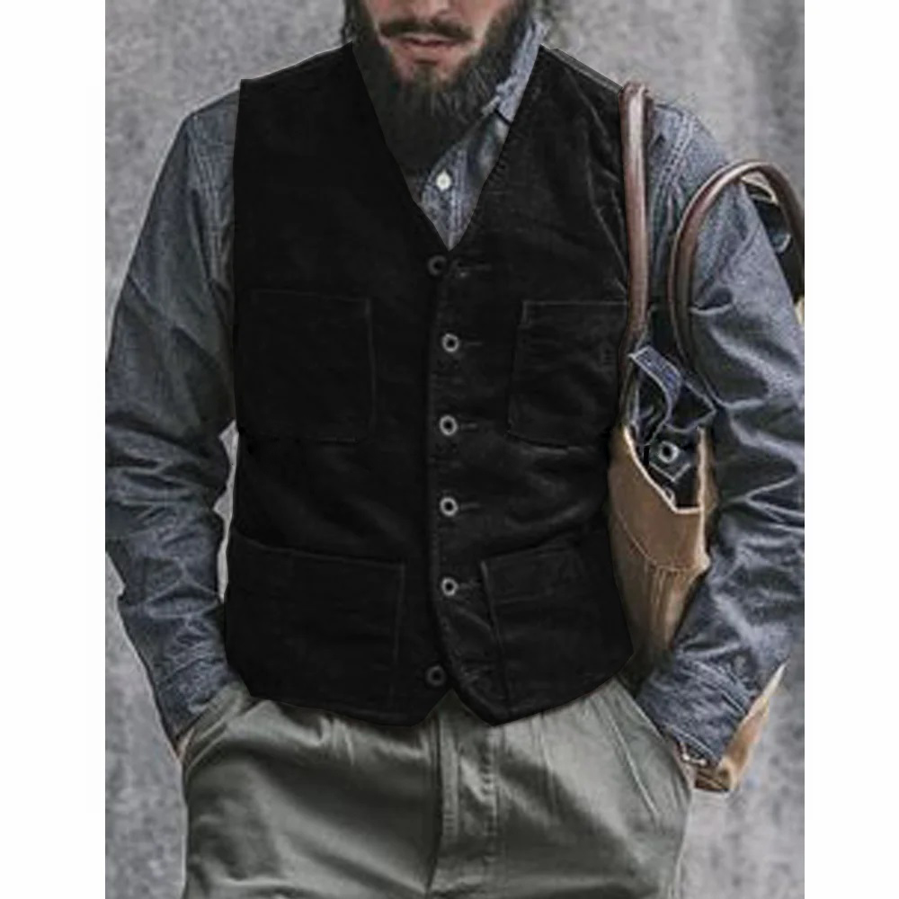 코듀로이 남성 조끼 정장 남성 캐주얼 포멀웨어 비즈니스 - Men'S Gothic Formal Wear 리뷰 및 가격