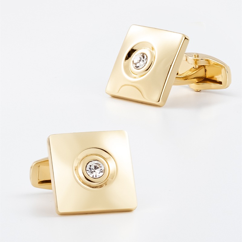 라이트 럭셔리 골드 실버 사각 지르콘 커프스 단추 넥타 - Cufflinks Silver Set 리뷰 및 가격