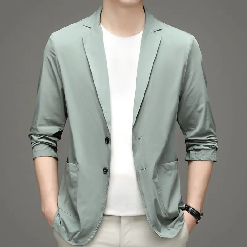 남성용 얇은 블레이저, 비즈니스 캐주얼 세트 재킷, 통 - Men Formal Wear With Coat 리뷰 및 가격