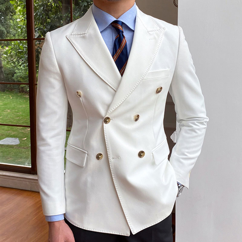 솔리드 웨딩 남성 정장 블레이저, 신랑 비즈니스 신랑  - Men Formal Wear With Coat 리뷰 및 가격