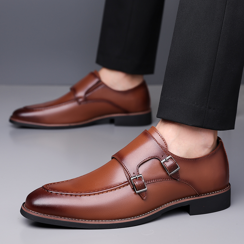 남성용 슬립온 정장 가죽 더비 슈즈, 편안하고 통기성  - Formal Men Daily Wear Shoes 리뷰 및 가격