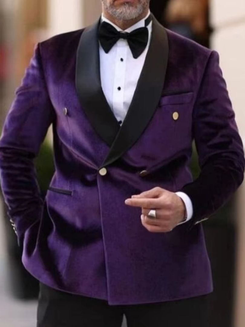 XS-6XL 벨벳 웨딩 남성 정장 블레이저 신랑 비즈니 - Men Formal Wear With Coat 리뷰 및 가격