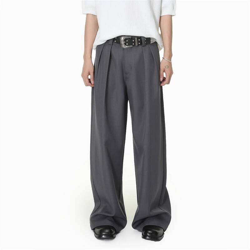 프리미엄 남성용 와이드 레그 팬츠 아메리칸 캐주얼 플리 - Men'S Gothic Formal Wear 리뷰 및 가격
