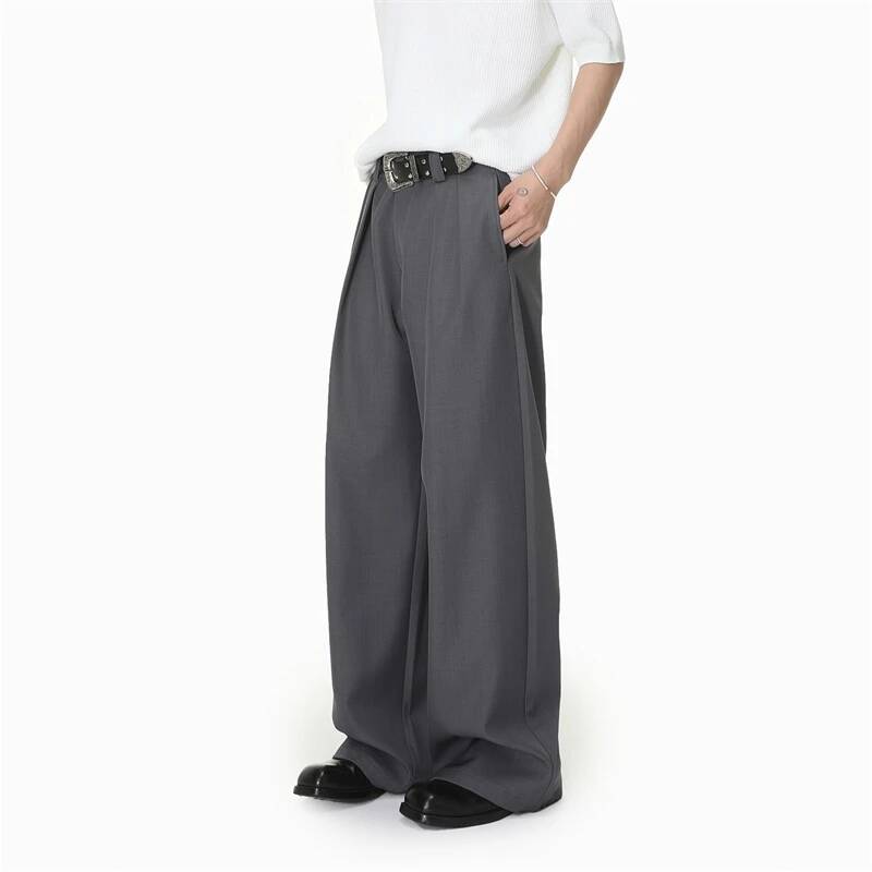 프리미엄 남성용 와이드 레그 팬츠 아메리칸 캐주얼 플리 - Men'S Gothic Formal Wear 리뷰 및 가격