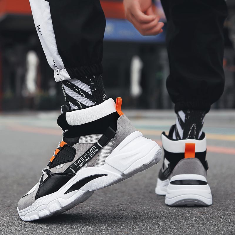 높은 최고 남성 스포츠 신발 통기성 메쉬 운동화 높은  - Men Formal Wear With Sneakers 리뷰 및 가격