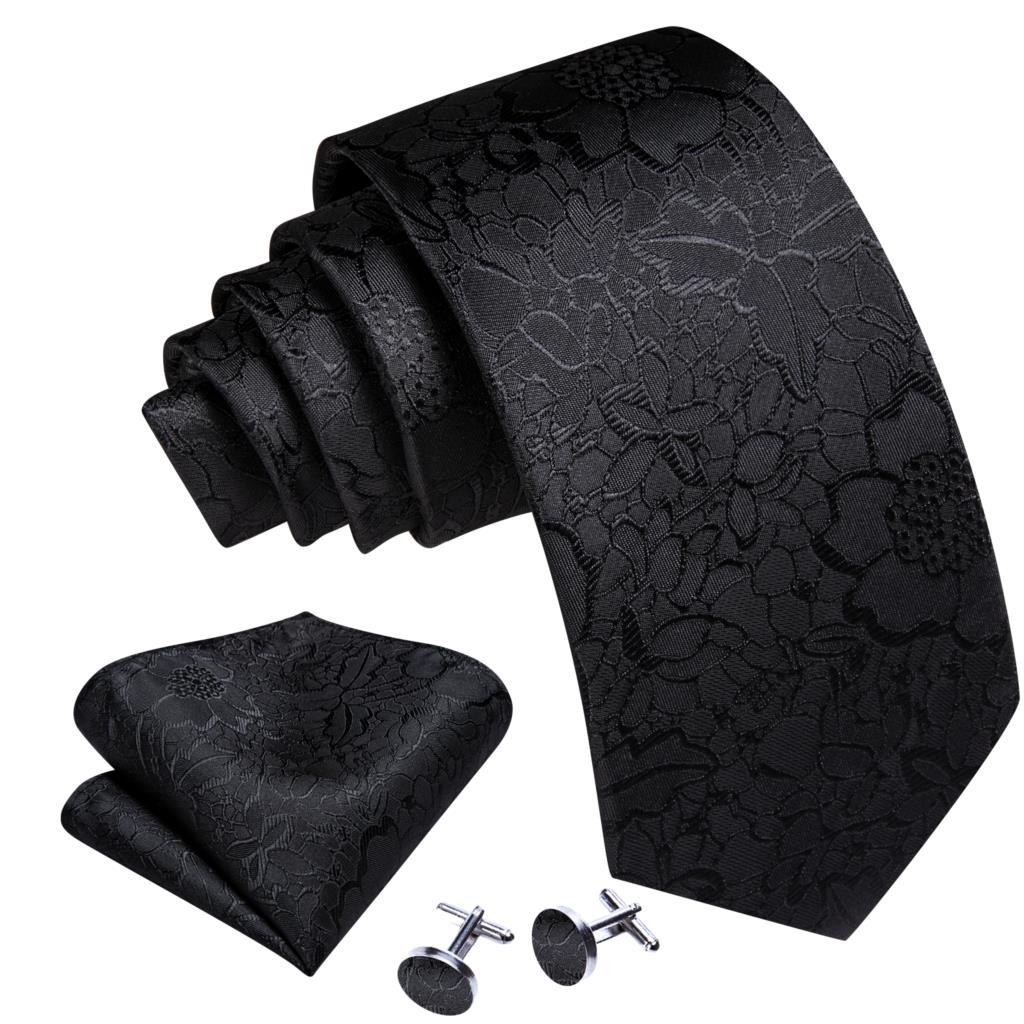 Barry.Wang 블랙 화이트 그레이 실버 남성 넥타 - Cufflinks Silver Set 리뷰 및 가격