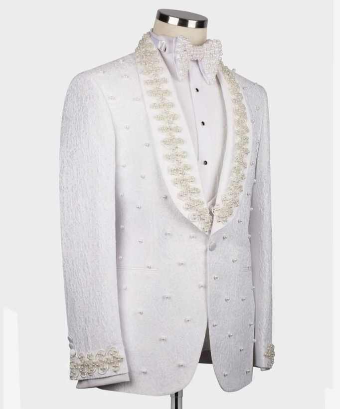 화이트 웨딩 남성 정장 패션 코튼 블레이저 맞춤 제작  - Men Formal Wear With Coat 리뷰 및 가격