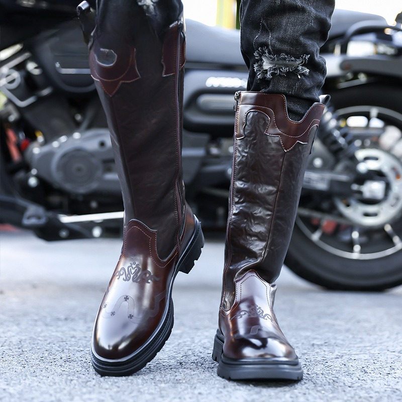 남성용 미드-칼프 부츠 고품질 페이턴트 가죽 캐주얼 롱 - Men'S Ethnic & Formal Designer Wear Studio S 리뷰 및 가격