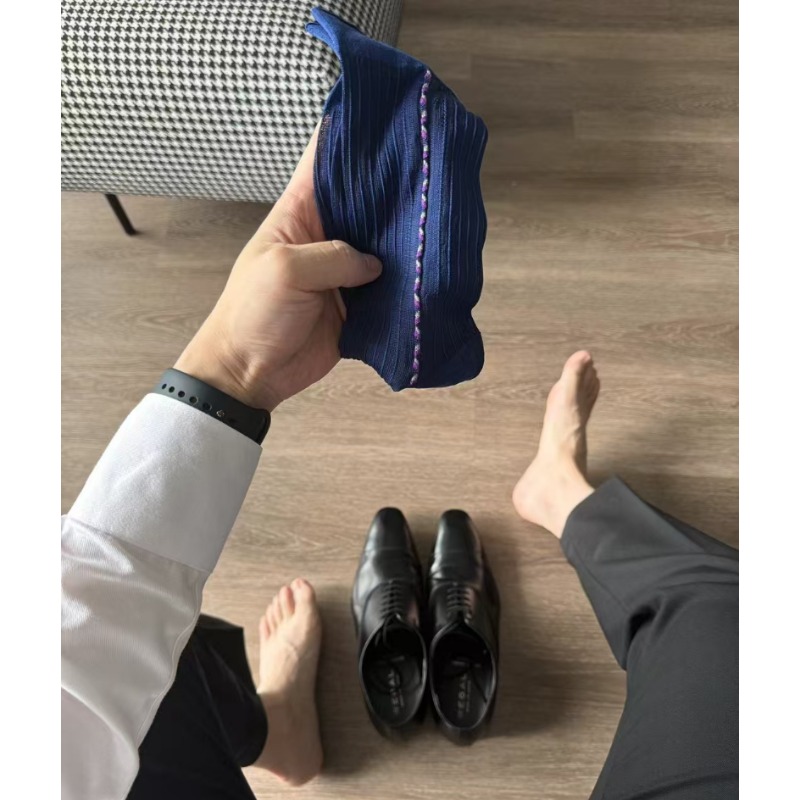 남성 드레스 양말 블루 블랙 정장용 시스루 양말 남성용 - Men Formal Party Wear Dress 리뷰 및 가격