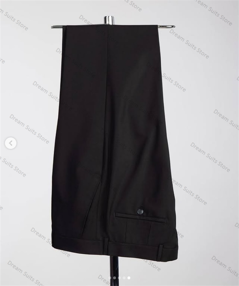 자카드 크리스탈 정장 남자 정장 바지 세트 2 조각 블 - Men Formal Wear With Coat 리뷰 및 가격
