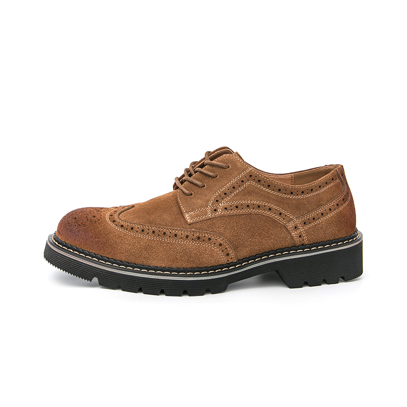 남성용 브라운 스웨이드 브로그 옥스퍼드 대형 사이즈:3 - Formal Men Daily Wear Shoes 리뷰 및 가격