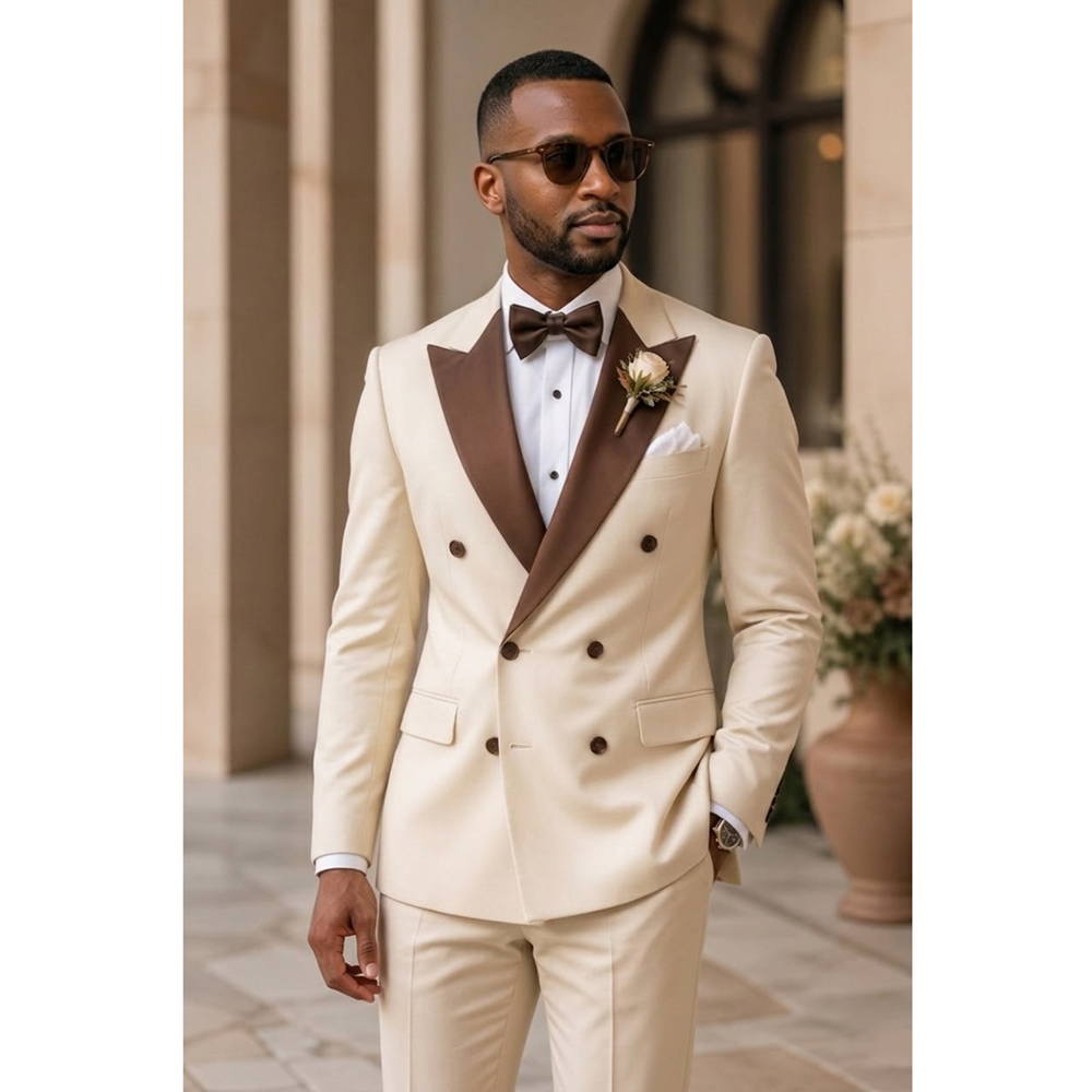 남성 더블 브레스티드 턱시도 수트 패션 피크 라펠 웨어 - Men Formal Wear For Wedding 리뷰 및 가격