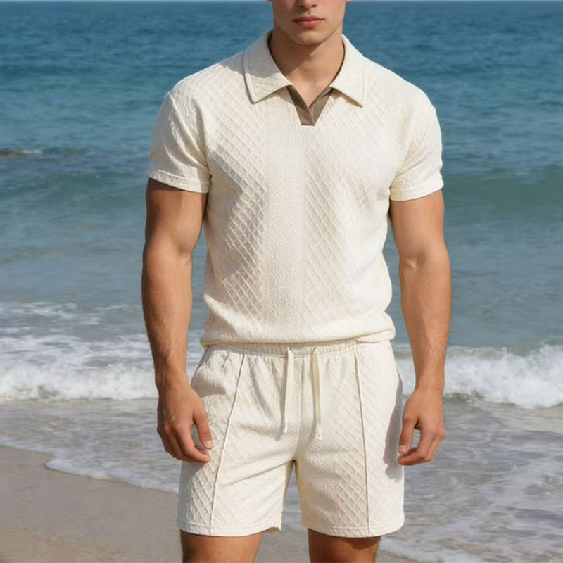 2026 여름 100kg 남성용 솔리드 컬러 와플 라펠 - Slim Fit Suit Set 리뷰 및 가격